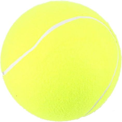 Balle de tennis géante de 24 cm pour chiens - Jouet géant pour animaux - Résistante et amusante pour jouer en extérieur - Plage et cricket - Accessoires pour animaux - Rouge (1/5)