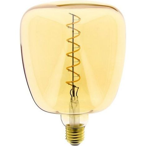 Ampoule LED décorative en forme de tasse avec abat-jour en verre ambré, culot E27, 4 W (équivalent 30 W), 323 lm, lumière chaude blanche (1/5)