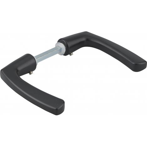 THIRARD - Paire de béquilles pour porte, carré 7x110mm, 1 portée, noir - THIRARD