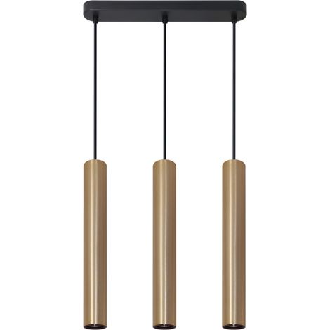 Lampada sospesa Lungomare 38cm oro/nero 3xGU10 Polux (1/3)