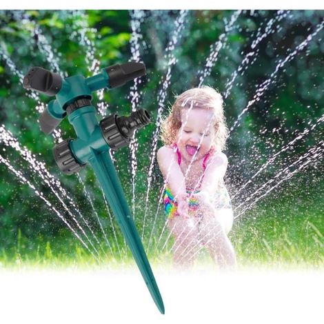 1 arroseur rotatif pour jardin, couverture 360°, grande surface d'arrosage, système d'arrosage automatique pour patio et pelouse