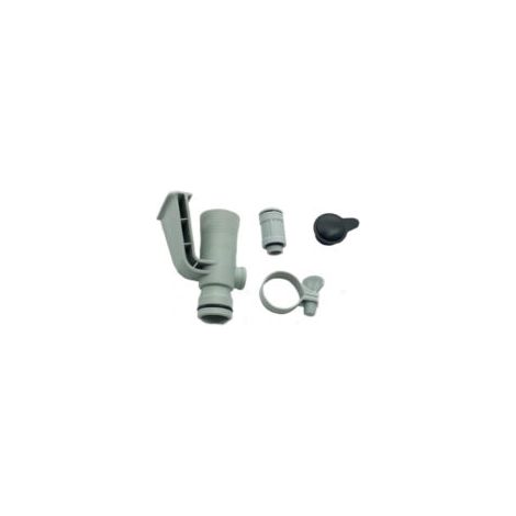 Support de Tuyauterie et Valve de Jet 637R/12363 – pour Piscines Hors Sol – avec Bouchon Noir Inclus