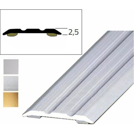 Tapis de sol adhésif plat en aluminium brillant 90 25x2,5