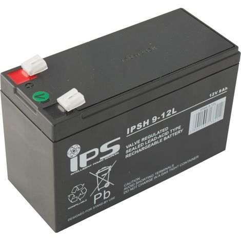 IPSH 9-12L: IPSH 9-12L: batteria VRLA AGM 12V 9Ah, potenza, 290W/10min 6-9 anni, T2 6,3mm, per UPS