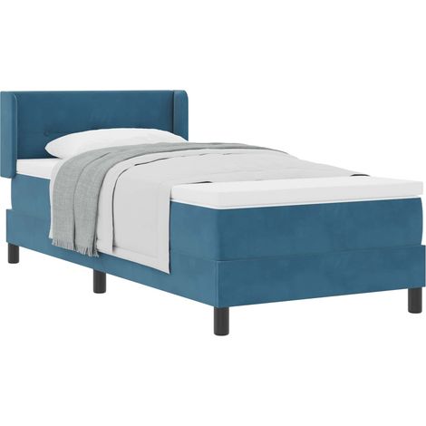 Maison Exclusive - Letto a molle con testiera Blu Scuro 190 x 90 cm Velluto (1/5)