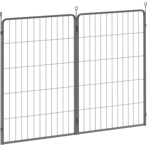 PawHut 2 Piece Expansion Pack Dog Pen for Large Dogs, 100cm Tall, Black (1/5)