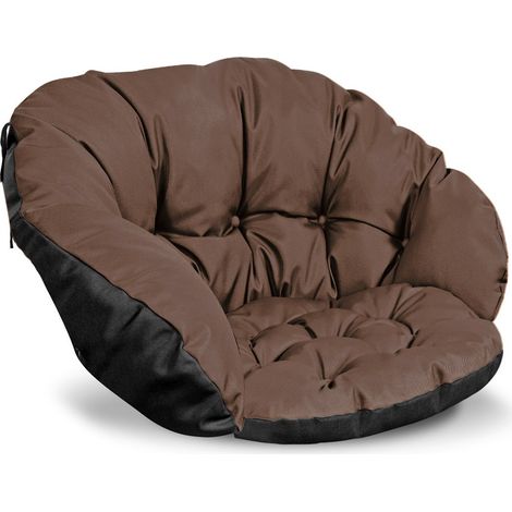 Cuscino da giardino 122x40 cm per sedia, altalena, lampada da appendere, nido di cicogna, impermeabile, marrone