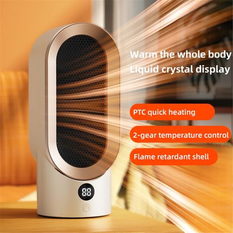 Radiateur Électrique - 1200 W - Protection Contre la Surchauffe et Inclinaison Automatique - Pour Bureau Chambre Séjour - 1 Pièce (1/5)