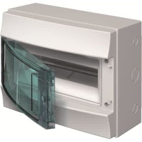 ABB – Coffret électrique étanche 3 rangées x 18 modules – Porte transparente – RAL7035 – GWT 750°C – Bornier de terre