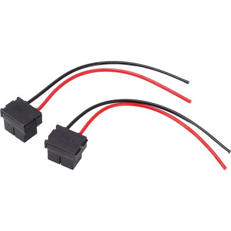 Lot de 2 faisceaux de câbles avec connecteurs femelles H7-4 H7, connecteurs femelles en céramique flexibles avec fil, adaptés aux douilles de lampe. (1/5)