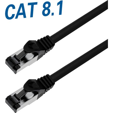 Cat 8.1 patch cable western 8/8-plug (rj45) - western 8/8-plug (rj45),
für 25 gbase / 40 gbase / 50 gbase Anwendungen,
Bandbreite bis zu 2 ghz,
1,0 m