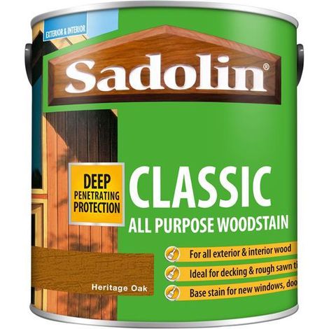 Sadolin 5090980 Classic Wood Protection Heritage Oak 2.5 litre SAD5090980 (1/3)