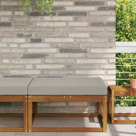 vidaXL  Outdoor Sofa Cushion  Grey 80 x 80 x 8 cm Polyester
