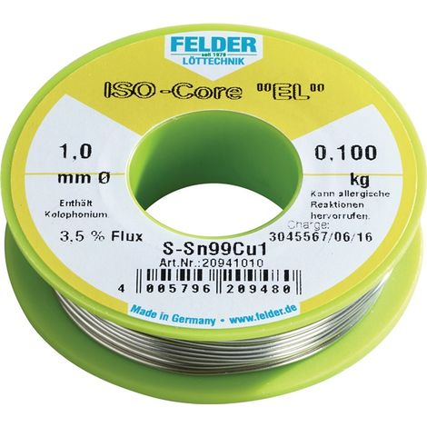 Fil de soudure ISO-Core® EL 1,5mm 250g S-Sn99Cu1 (1/2)