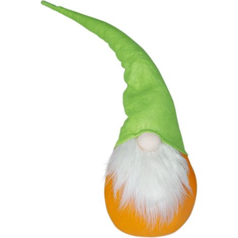 Gnome Avec Chapeau 234043 vert et orange 74 Cm en tissu avec barbe de Pâques  Modéle: Homme
