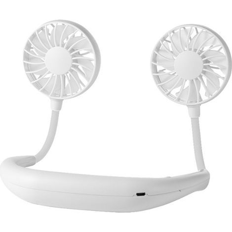 Ventilateur portable compact et personnel, mini ventilateur USB rechargeable pour le cou, 3 vitesses, idéal pour le bureau, les voyages et le camping en plein air. (1/5)