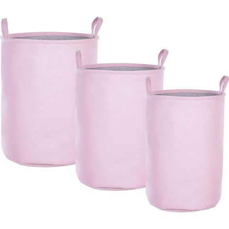 Set of 3 Baskets ARCHA Cotton Pink (1/5)