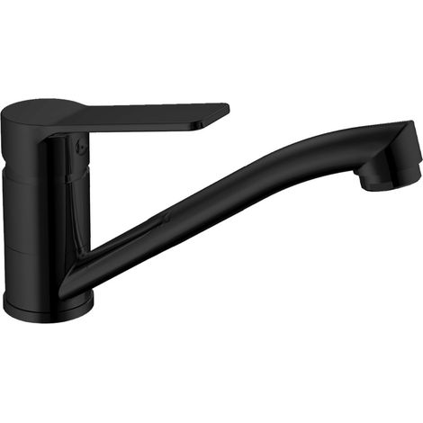 Mitigeur lavabo SINTRA avec bec pivotant, noir mat (1/4)