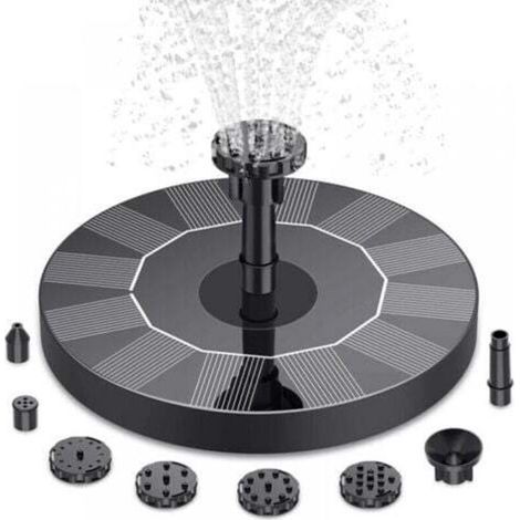 Fontaine solaire flottante 6 jets pour extérieur – Pompe solaire sans fil pour bassin, jardin ou bain d’oiseaux (1/5)