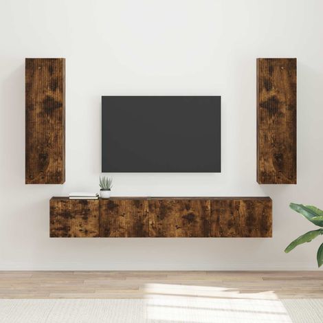 TV-Schrankset 3 pcs Geräucherte Eiche Holzwerkstoff