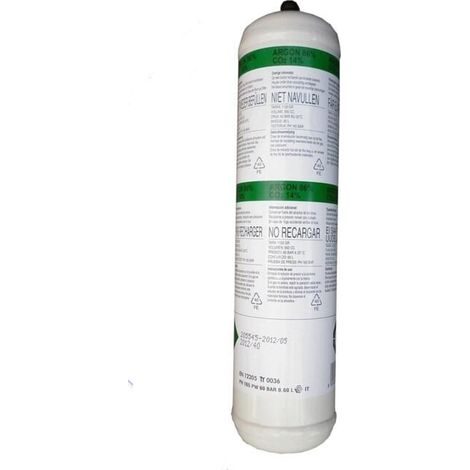 Telwin – Bouteille de recharge CO2-Argon 1L – Soudage MIG/MAG – Mélange Argon/CO2 – Poids 0.5 kg – Pour applications professionnelles (1/5)