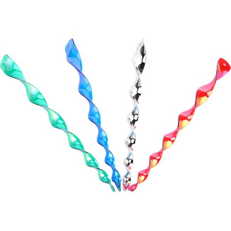 4 pièces en forme de spirale suspendues tiges répulsives anti-oiseaux réfléchissantes pour jardin.