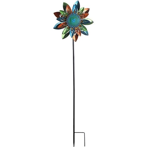für den Garten mit Erdspieß und Sonnenblume Windflügel