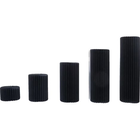 Soportes para buffet, material de PVC transparente, diseño robusto y elegante, color negro, 5 piezas.