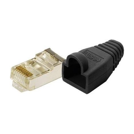 LogiLink MP0012 Connettore RJ45 CAT 5e, schermato MP0012 Spina dritta Poli: 8P8C Nero 100 pz. (1/2)
