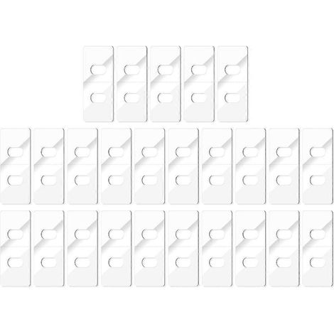 Pattes de réparation pour stores verticaux, 25 pièces, protège-lames de rideaux blancs en PET (1/4)