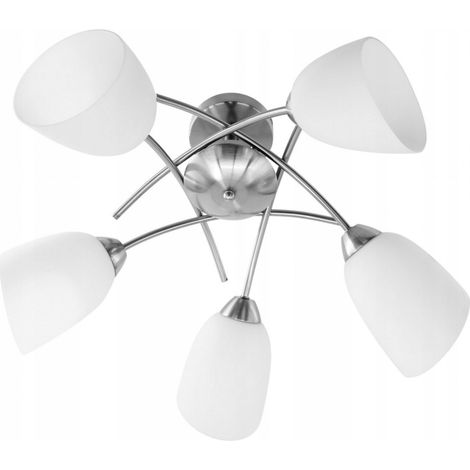 Lustre suspendu Activejet Classic NIKITA nickel 5xE27 pour salon (1/3)