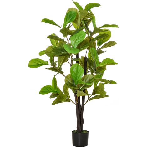 Pianta Artificiale Ficus H130 cm con Vaso Verde (1/5)