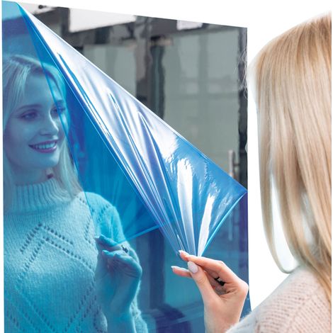 Feuilles de miroir réfléchissantes flexibles, carreaux de miroir auto-adhésifs en PET, autocollants miroir sans verre pour la décoration intérieure, usage quotidien, salon, salle de bain, comptoir (1/2)