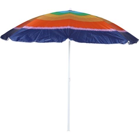 Sonnenschirm mit Knickgelenk 175cm Gartenschirm Strandschirm Balkonschirm Camping - Regenbogen (1/3)