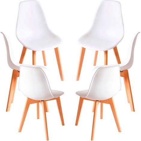Packs Sillas Comedor - Pack 6 Sillas Kelen - Blanco (1/5)