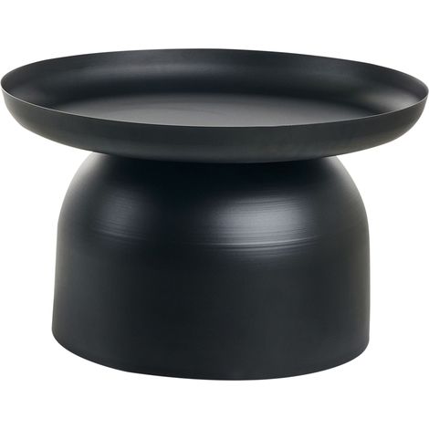 Tavolino da salotto in metallo rotondo nero Torrens (1/5)