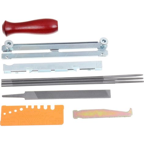 Tronçonneuse thermique électrique, scie à chaîne à essence, kit d'affûtage avec limes pour chaîne, accessoires de maintenance (1/3)