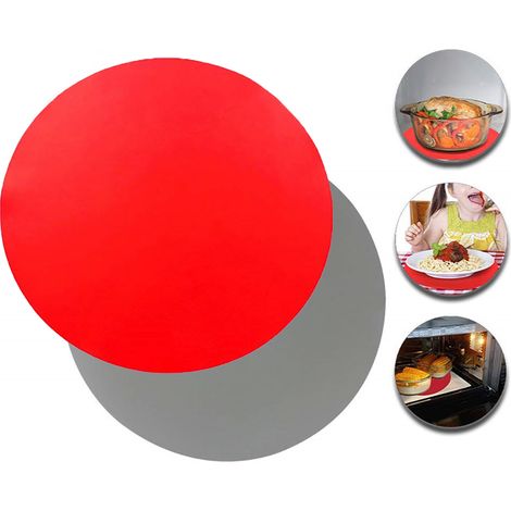Tapis de four en silicone antiadhésif de 30 cm pour micro-ondes, résistant à la chaleur et idéal pour les plateaux tournants. (1/5)