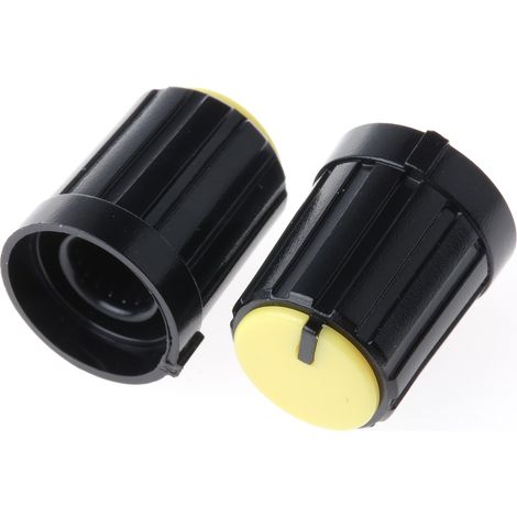 Bouton de potentiomètre RS PRO, Axe de 6mm, Diamètre de 13.3mm, Enfichable