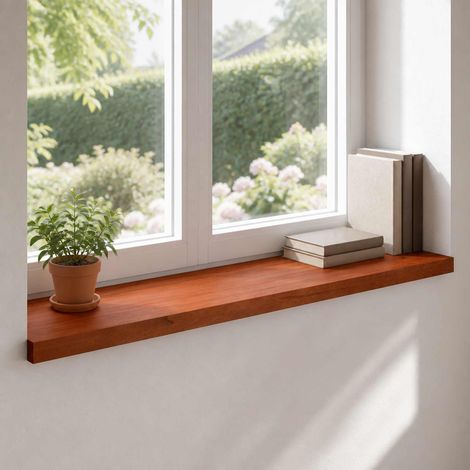 vidaXL Appuis de fenêtre 2 pc Marron 70 x 40 x 2 cm (1/5)