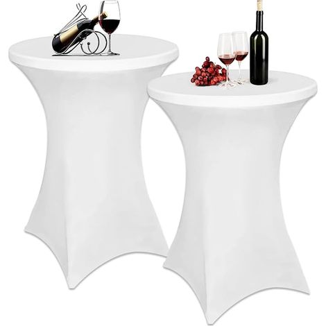Spandex Stretch Table Covers for Bar Tables 80 x 110 cm Elastic Spandex Table Covers for Bistro Tables, Birthday Parties, Wedding Banquets and