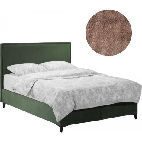 Letto matrimoniale contenitore Frame velluto tortora