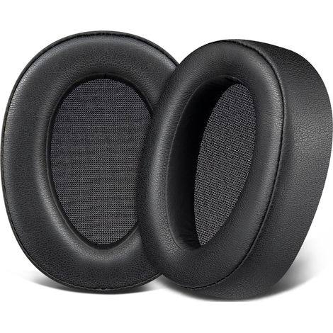 Cuscinetti auricolari in morbida schiuma di similpelle per cuffie sovraurali con cancellazione del rumore Sony WH-H900N (h.Ear on 2 Wireless) e MDR 100ABN (h.Ear on Wireless), similpelle - nero