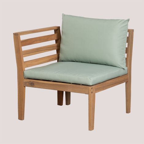 Módulo esquinero izquierdo para sofá modular de jardín en madera de acacia Filips SKLUM (1/5)