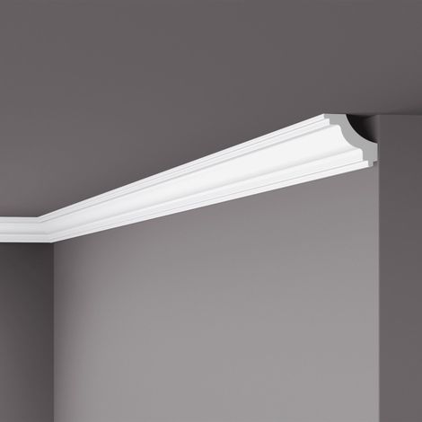 Eckleiste NMC J NOMASTYL Noel Marquet Zierleiste Stuckleiste Zeitloses Klassisches Design weiß 2 m (1/6)