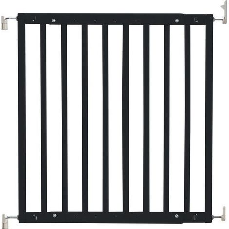 Safetots Chunky Wooden Screw Fit Stair Gate, Black, 63.5cm - 105.5cm, Wood Baby Gate, Screw Fit Safety Barrier