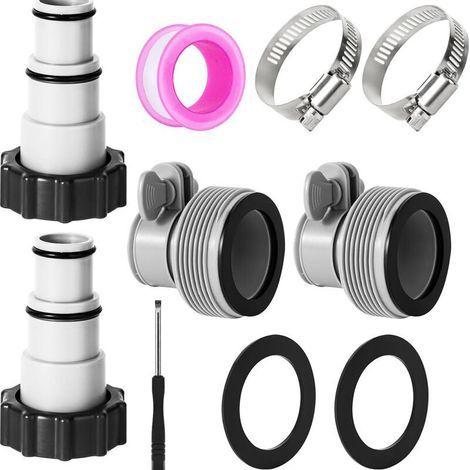 Intex Pumpenadapter-Set – 1,25" auf 1,5" – inklusive Adapter, Dichtungen, Klemmen und Werkzeug (1/5)