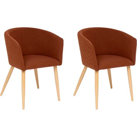 Lot de 2 Fauteuils à Dîner "Marlo" 76cm Ambre (1/5)
