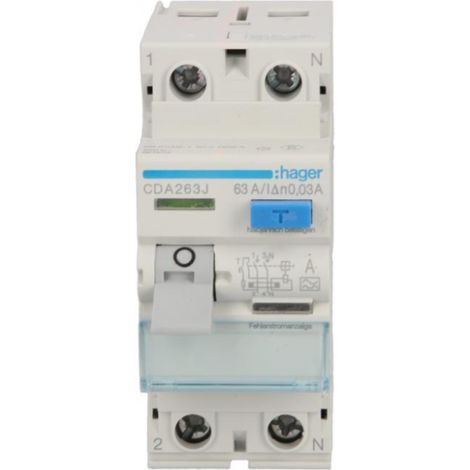 Interruttore differenziale 2P 63A 0.03A tipo A CDA263J