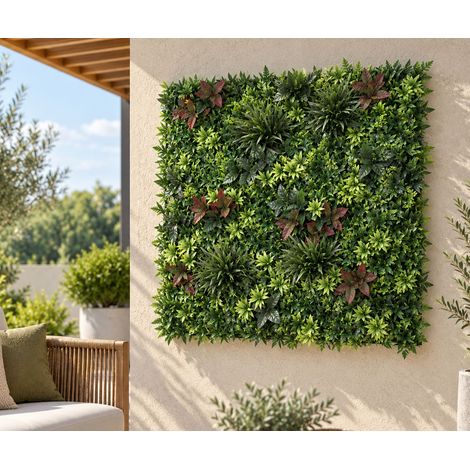 Mur végétal artificiel Urban - 1m x 1m - Exelgreen